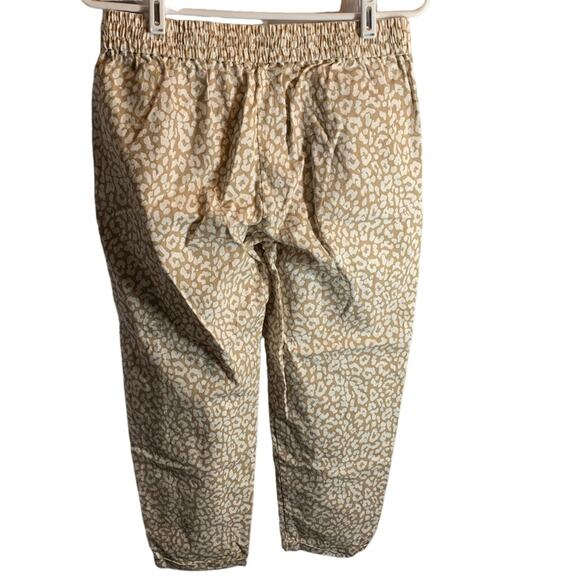 J.Crew Factory Linen Blend Cheeta Print Pull On Pants. Size 6 - Picture 2 of 10